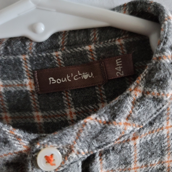 Bout'Chou Boutique button down top 24mos - Picture 2 of 5